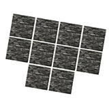 Maxbell 10 Pieces 3D Wall Panels for Bedroom, Bathroom, Kitchen Waterproof Wallpaper Dark Gray
