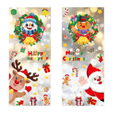 4x Christmas Window Clings Stickers Cute Christmas Decors for Holiday Indoor