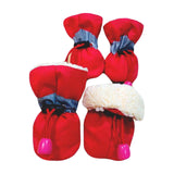 Maxbell Maxbell 4Pcs Dog Boots Pet Dog Shoes Cover for Running Hardwood Floors Outdoor 3 Red 4.5cmx3.5cm