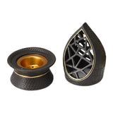 Maxbell Charcoal Incense Burner Mini with Lid for Home Office Meditation Living Room 15cm