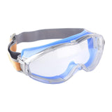Maxbell Goggles Impactproof Soft Frame Clear Lens Anti Fog for Adults Work Men Women Blue
