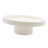 Maxbell 2x Round Stand Tray for Home Decor Large Black+Large White