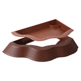 Maxbell Reptile Water Dish with Ramps Food Feeding Bowl for Chameleon Snake Tortoise Brown