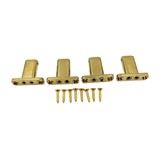 Maxbell 4 String Headless Guitar Locking Nut Bass Guitar Bridge Strings Locks Gold