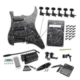 Maxbell DIY Electric Guitar Kits Portable Retro Multifunction Backplate Accesssories black C