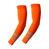 Maxbell Cooling Arm Sleeves 1 Pair Equipment Cover for Fishing Backpacking Gardening Orange reflective