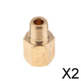 Maxbell 2x1/8NPT to 1/8 BSPT Brass Fuel Pressure Gauge Connector Quick Connect Fitting
