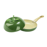 Maxbell Nonstick Frying Pan with Handle Induction Cooker Compatibility Round Skillet Avocado Shaped