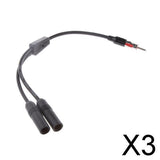 Maxbell 3x1 Male to 2 Female Y Car Stereo Antenna Adapter Plug for Aftermarket Radio