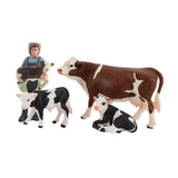 4x Farm Cow Toys Kids Gifts Realistic Preschool Scenery Layout Cow Figurines