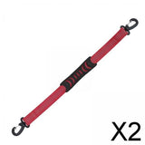 Maxbell 2xPortable Skating Shoes Carrier Strap with End Hooks Belt Ski Boot Strap Red