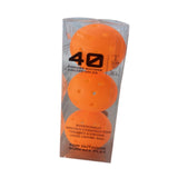 Maxbell 3Pcs Pickleball Balls 40 Holes for Outdoor Courts Sanctioned Tournament Play Orange