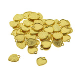 Maxbell 50 Pieces Romantic Sweet Heart Design Blank Necklace Bracelets Base Bezel Settings Cameo Cabochon Tray 15x12mm - Aladdin Shoppers