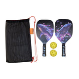 Maxbell 2x Beach Pickleball Rackets with 2 Pickleballs and Bag for Park Yard Outdoor Style A