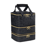 Maxbell Nail Polish Carrying Case Bag 3 Tier for Manicure Tools Travel Nail Art Tool