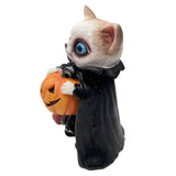 Maxbell Animal Statue Unique Table Decor Halloween Decor for Indoor Living Room Home 7cmx6cmx10cm Cat