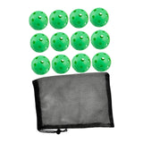 Maxbell 12Pcs Outdoor Pickleballs 26 Holes Portable with Storage Bag for Competition Green