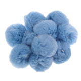 Maxbell 30Set  Faux Fur Pom Pom Ball Keychain for DIY Hat Bag Hair Accessories