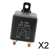 Maxbell 2xAutomotive 24V 200A 4 Pin Starter Relay Switch Circuit Control
