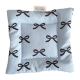 Maxbell Cloth Bow Printed Coaster Dinnerware Tabletop Protection for Cafe Pot Blue