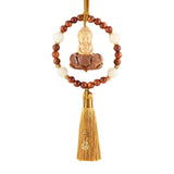 Maxbell Car Rearview Mirror Pendant Lucky Decor for Friend Wall Feng Shui Decor Yellow Tassel