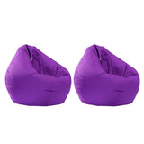 Maxbell 2 Pieces Waterproof Stuffed Animal Storage Bean Bag Cover Purple
