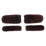 Handlebar protectors, Plush Thermal Gloves, Universal Fit, Windproof, Winter Cycling Coffee 4-piece set