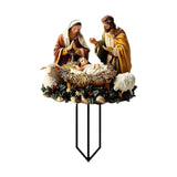 Maxbell Jesus Birth Yard Signs Decor Garden Yard Stake for Yard Landscape Lawn Decoration
