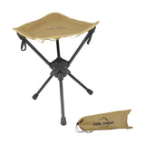 Maxbell Folding Tripod Stool Rotating Foldable Camping Stool Chair for Beach Camping Khaki