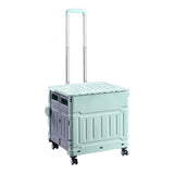 Maxbell Folding Shopping Cart Handcart Shopping Hand Truck for Home Travel Transport Green 4 Wheels