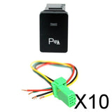 Maxbell 10x4-Pole Push Button Switch Blue LED for Parking Pattern for