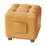 Maxbell Small Foot Stool Pouf Ottoman Furniture Footrest for Playroom Indoor Nursery Orange