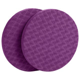 Maxbell Anti Slip Small Round Knee Pad Yoga Mats 2 Pieces Portable for Gym Exercise Purple - Aladdin Shoppers