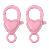 Maxbell Maxbell 2 Pieces Lobster Clasp Heart Shape Lobster Claw Clasp for Toy Sewing Keyring Pink