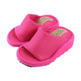 Maxbell Wedge Sandal Slides Foot Massage Calf Stretcher Household Half Sole Slippers Rose