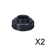 Maxbell 2xGarden Hose Connector IBC Tank Valve for Hose Connector Accessory Greenhouse Black DN25