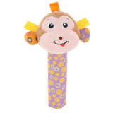 Maxbell Maxbell Cute Stuffed Animal Baby Soft Plush Hand Rattle Squeaker Stick Toy Monkey