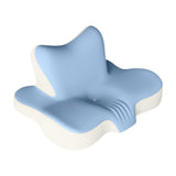 Maxbell Reading Pillow Soft Bed Sitting up Lying Versatile Ergonomic Cervical Pillow Blue Beige