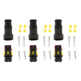 Maxbell 3 Kit 2 Pin Way 16 AWG Waterproof Connector Wire 1.5mm Series Terminal Connector Black - Aladdin Shoppers
