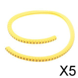 Maxbell 5x100x Yellow Cable Wire Markers Identification Lables Tags Managment Number 0