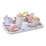 Kitchen Play Set Wooden Tea Set for Little Girls for Preschool Birthday Gift