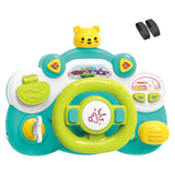 Electric Steering Wheel Toy Mini Pretend Play Driving Toy Kids Baby Toddlers green base