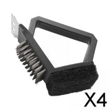Maxbell 4xGrill Brush with Heat Insulation Handle Professional BBQ Grill Cleaner Brush