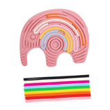 Maxbell Sensory Activity Board Elephant Pattern for Plane Leisure Activity Kids Boys Pink elephant