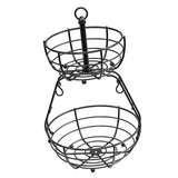 Maxbell 2 Tier Fruit Basket Bowl Tabletop Living Room Fruit Vegetable Storage Basket