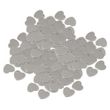 200x 14mm Metal Flat Heart Blank Stamping Charms Tag Pendants Jewelry Making