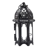 Maxbell 2 Piece Glass Tealight Candle Holder Wrought Iron Lantern Home Wedding Decor