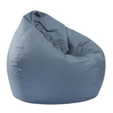 Maxbell 2PCS Large Adult Size Bean Bag Cover Toy Clothes Storage Grey and Blue