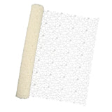 Maxbell Jacquard Net Mesh Flower Wrapping Paper for Valentine's Day Wedding Birthday Milky White