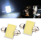 Maxbell 4x2pcs White 31mm 12smd COB LED Bulb Festoon Lamp For Car Dome Map Lights